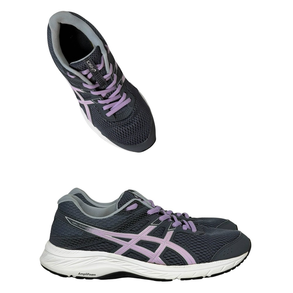 Asics Gel-Contend 6 Women Running Shoes Size 7.5 Grey Lavender 1012A570 Sneakers
